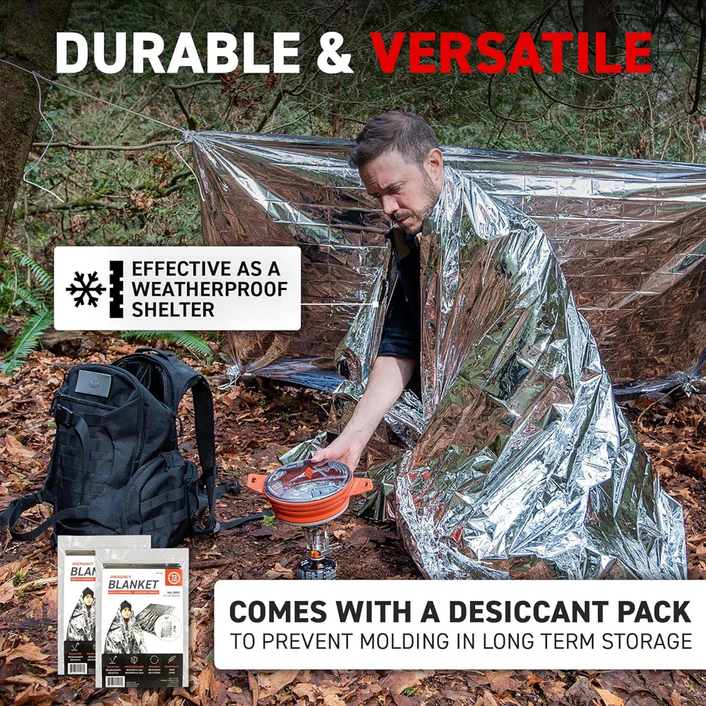 Survival Emergency Mylar Thermal Blanket Foil Space Blanket for NASA Body Warmer Outdoor First Aid Camping Gear Hiking Travel