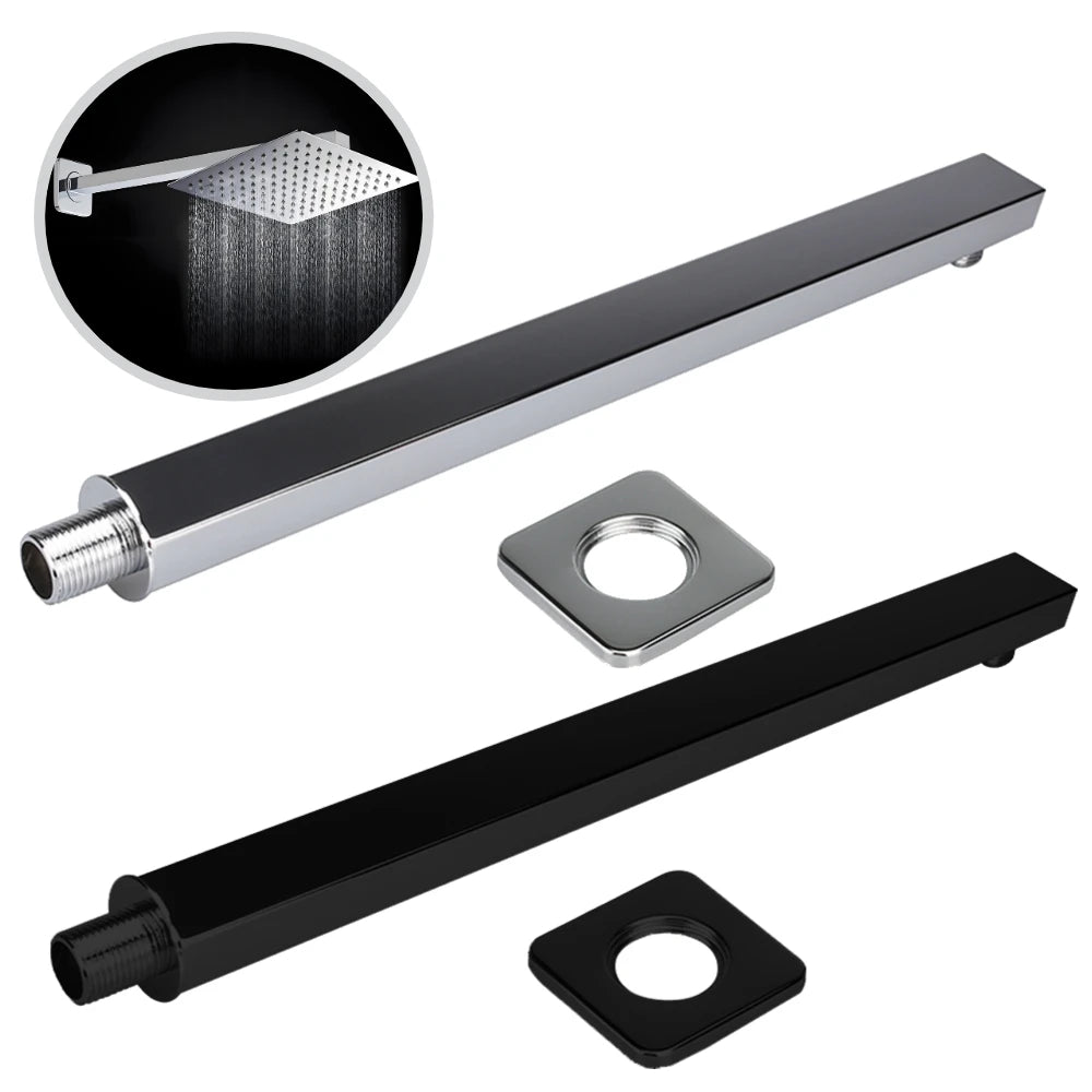 40cm Shower Arm Wall Mounted Shower Arm Shower Head Extension Shower Head Arm for Square Shower Head Rain Shower Head