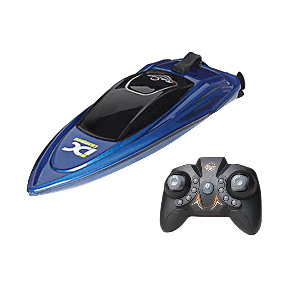 Waterproof 2.4GHz RC Boat High Speed Electric Ship Water Model with LED Lights Children Remote Control Ship Toy