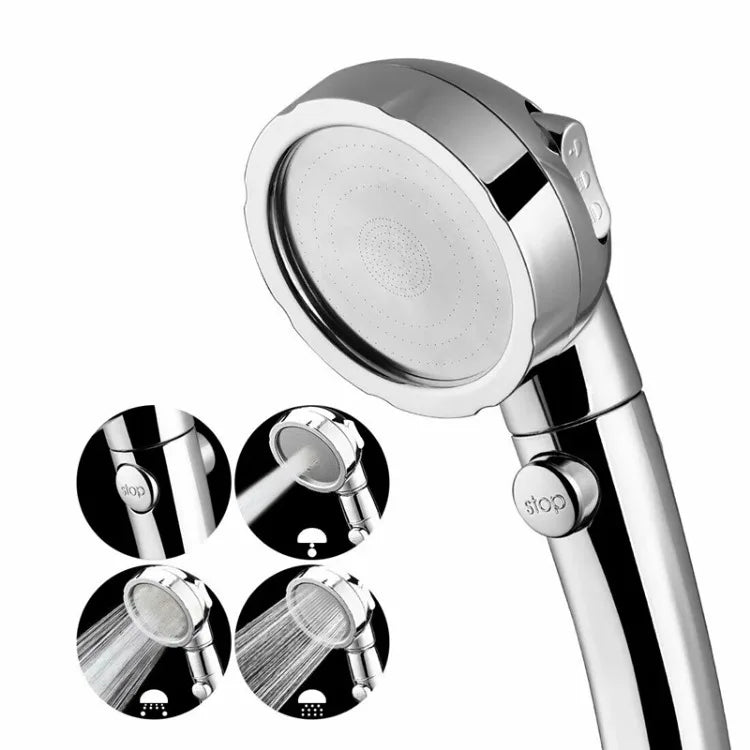 Shower Head Adjustable Water Saving Shower Head 3 Mode Water High Pressure Head With Stop Button