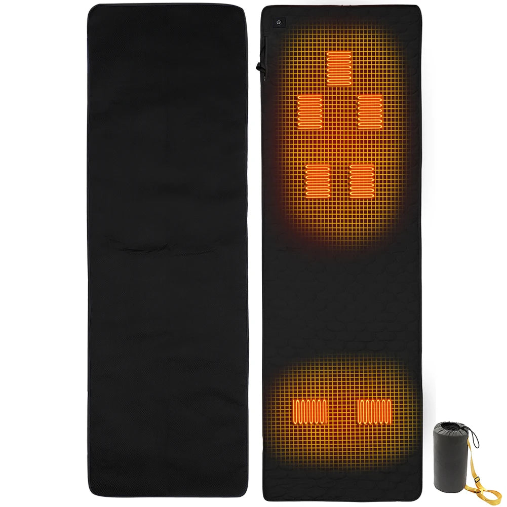 Winter Heating Mat USB Heating Sleeping Mat Camping Warming Mattress Temperature Warm Tent Sleeping Mat Foldable Sleeping Pad