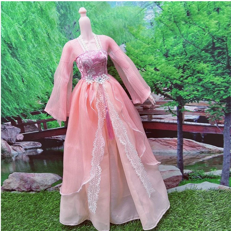 1/3 BJD Dolls Hanfu Clothes Chinese Traditional Costume for 60cm Princess Doll Long Skirt Fairy Dress Accessories Toys Gift Toys