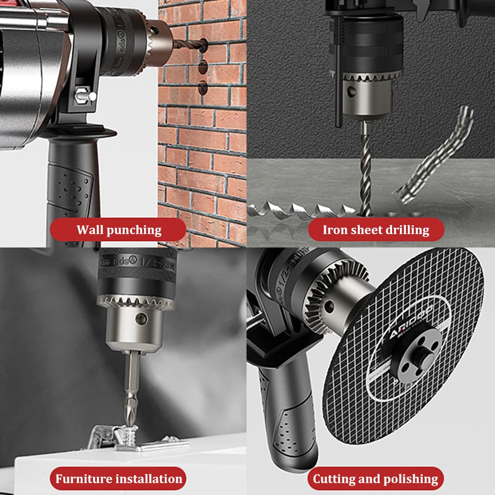 AC 110V/220V Multifunction Electric Drill Powerful Impact Drill Electric Hammer Infinitely Variable Speed Power Tools EU/US Plug