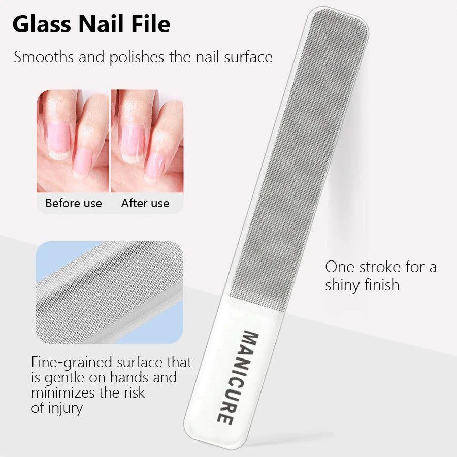 10Pcs Stainless Steel Nail Clipper Set - Manicure Pedicure Kit with Travel Case Curved Ear Spoon Nail Care Tools