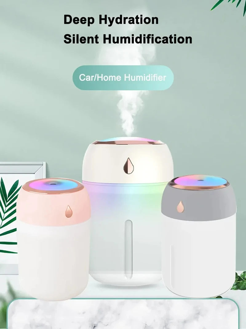 Xiaomi Mini Car Portable Air Humidifier Electric Aroma Diffuser LED Cool Light Mist For Home Car Aromatherapy Plant Purifier