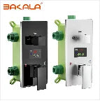 BAKALA 8/10/12Inch Water Powered Rain Shower Head Bathroom Square Brush gold Shower head. stainless steel shower head