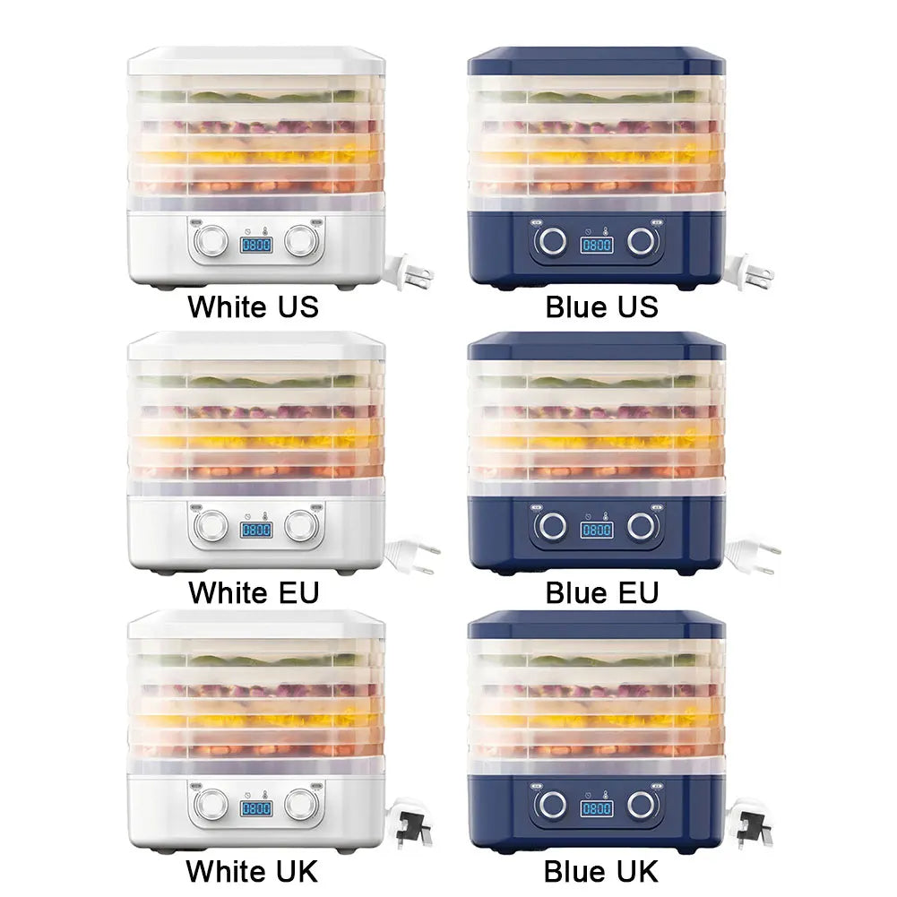 5 Layers Intelligent Fruit Dryer 48 Hours Long Lasting Pet Food Dehydration Smart Thermostatic Fruit Vegetable Meat Dehydrator