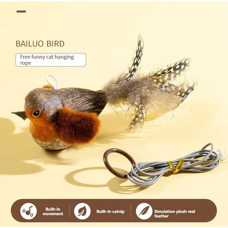 1 Pc Cat Toys For Indoor Cats Interactive Cat Toy Realistic Bird Sound Cat Toy Plush Cat Toy Catnip Cat Toy for Cats Kitten Toy