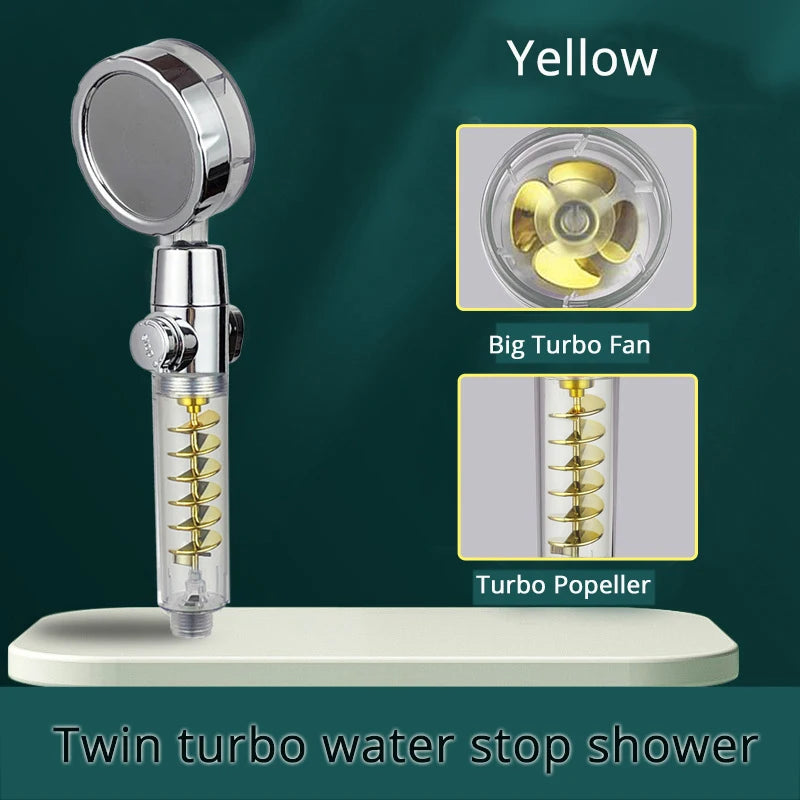 Shower Head High Pressure Water Saving Shower Pommeau De Douche One-key Stop Water Massage Shower Head for Bathroom Accessories