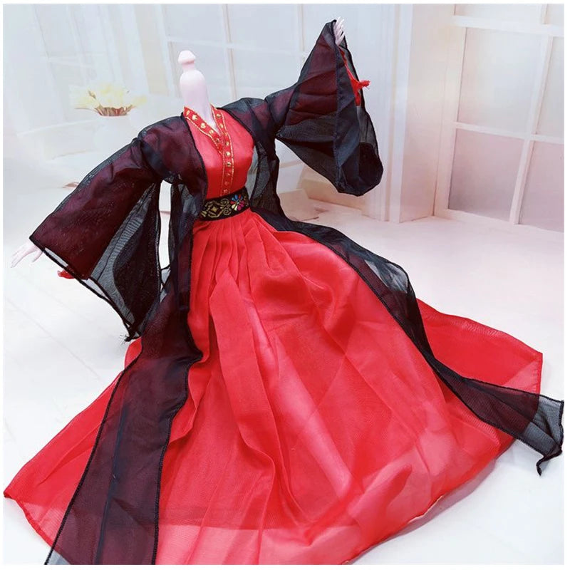 1/3 BJD Dolls Hanfu Clothes Chinese Traditional Costume for 60cm Princess Doll Long Skirt Fairy Dress Accessories Toys Gift Toys