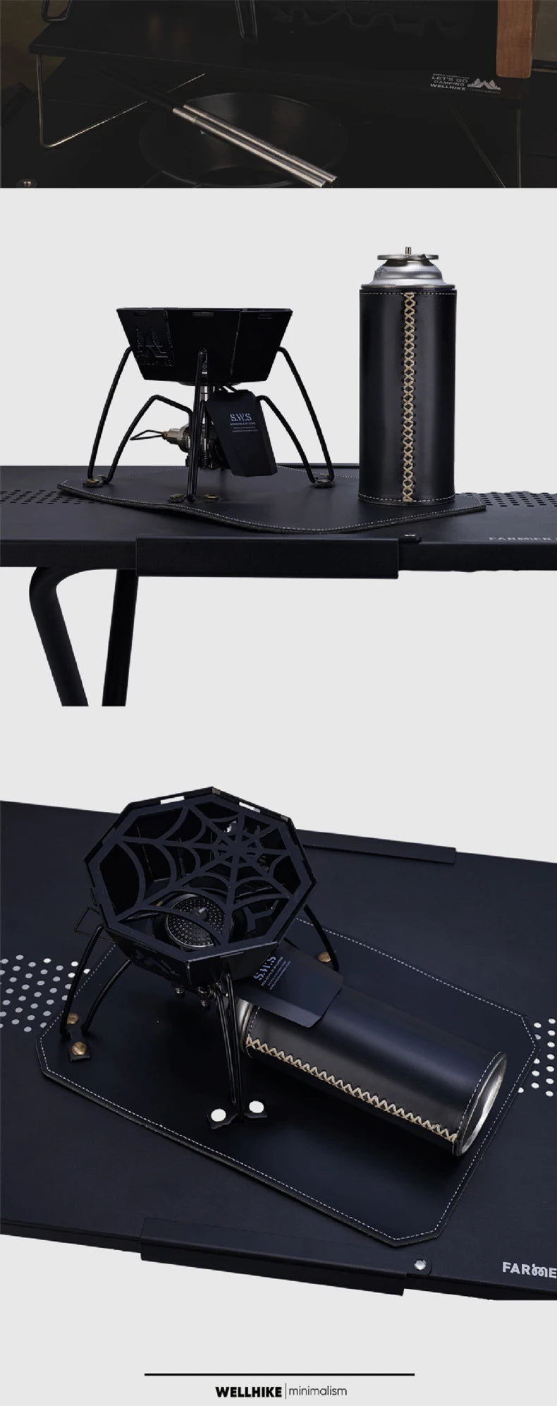 WELLHIKE New SWS Lightweight Outdoor Stove Spider Stove Folding mini Cassette Stove Camping Tableware BBQ Outdoor Tabletop Stove