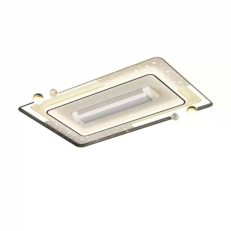 Decorative Vaneless Fan Ceiling Light Modern Remote Control LED Fan Lamps Living Dining Room Bedroom Lighting Fixture