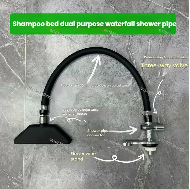 Head Spa Shower for Shampoo Sink Faucet Shower Head for Shampoo Bed Bowl Wash Hair Salon Style Scalp Care Waterfall adjustable