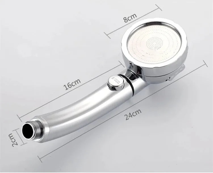 Shower Head Adjustable Water Saving Shower Head 3 Mode Water High Pressure Head With Stop Button