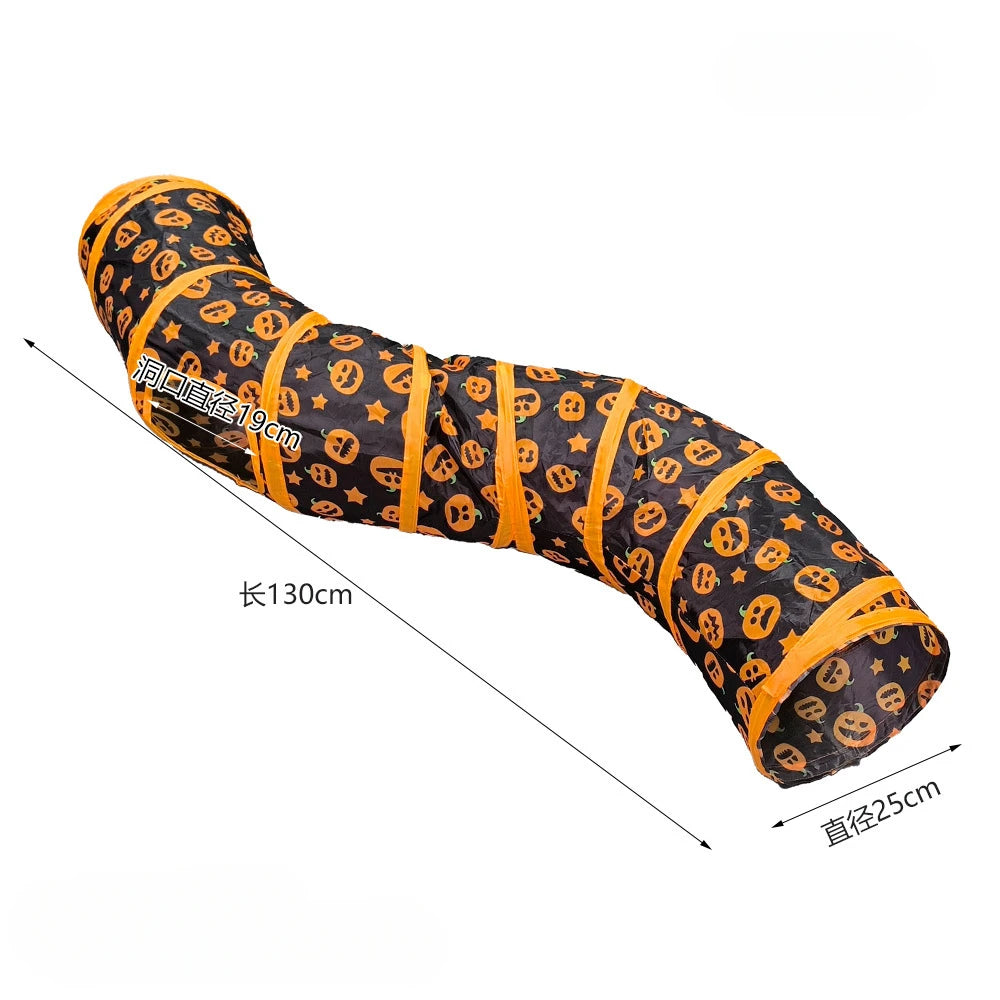 Foldable Rainbow Cat Tunnel Interactive Cat Toy Collapsible Play Tube for Kittens Durable Portable Pet Exercise Cubes