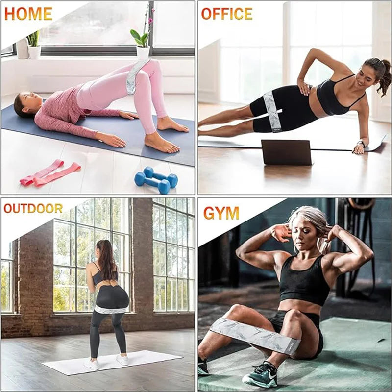 Fabric Squat Loop Resistance Hip Band Elastic Training Band Stretching Fitness Band Circular Yoga Fitness Equipment