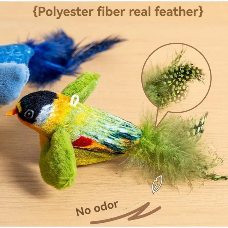 1 Pc Cat Toys For Indoor Cats Interactive Cat Toy Realistic Bird Sound Cat Toy Plush Cat Toy Catnip Cat Toy for Cats Kitten Toy