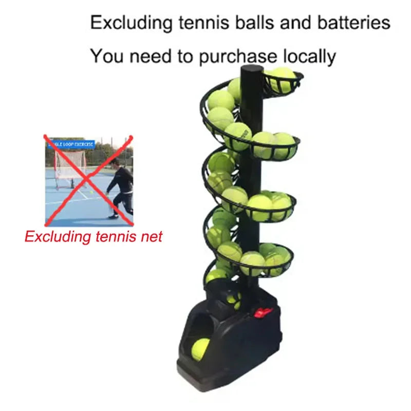 Tennis Tossing Machine Self-help Single Practice Catcher Multi-ball Training Assist Portable Tennis Tossing Machine