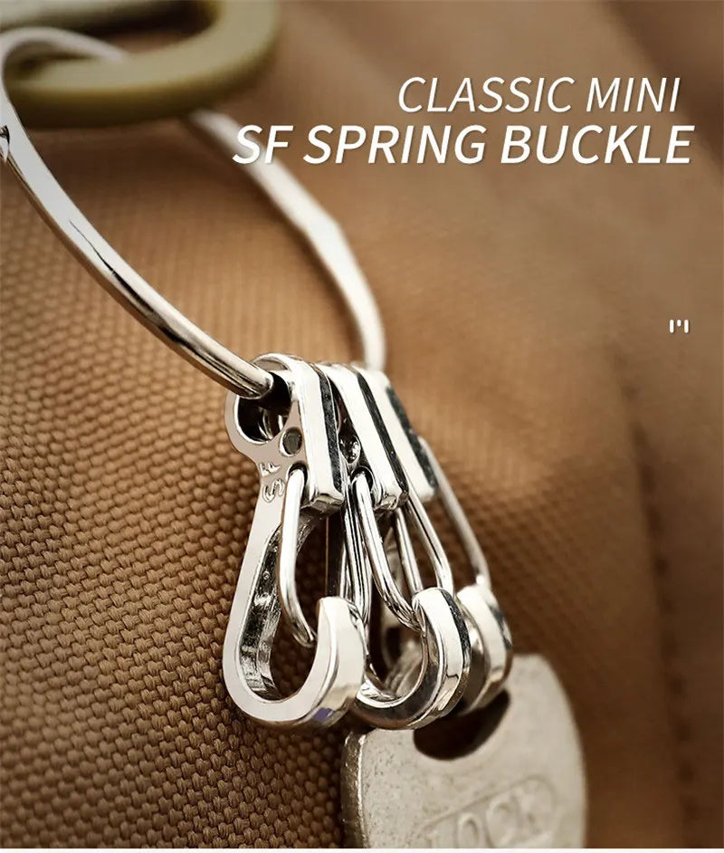 EDC SF Gear Mini Spring Hang Mountain Climb Paracord Quickdraw Carabiner Tactical Keyring Survive Camp Clasp Hook Backpack Hike