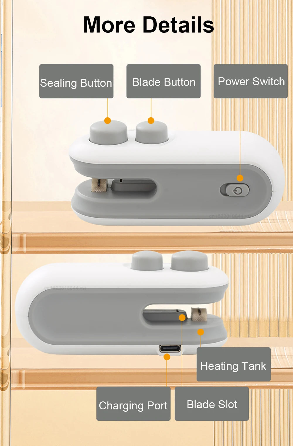 Mini Heat Bag Sealing Machine Plastic Bag Sealer Handheld Heat Sealing Machine Food Packaging Heat Sealer Plastic Bag Sealants