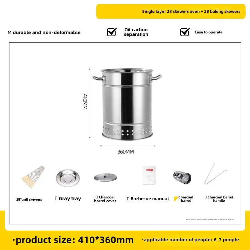 Outdoor Portable Charcoal Grill