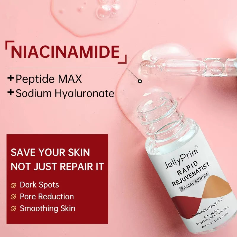 Niacinamide Whitening Face Serum Dark Spot Removal Moisturizing Shrinking Pore Hyaluronic Acid Nourishing Facial Skin Care