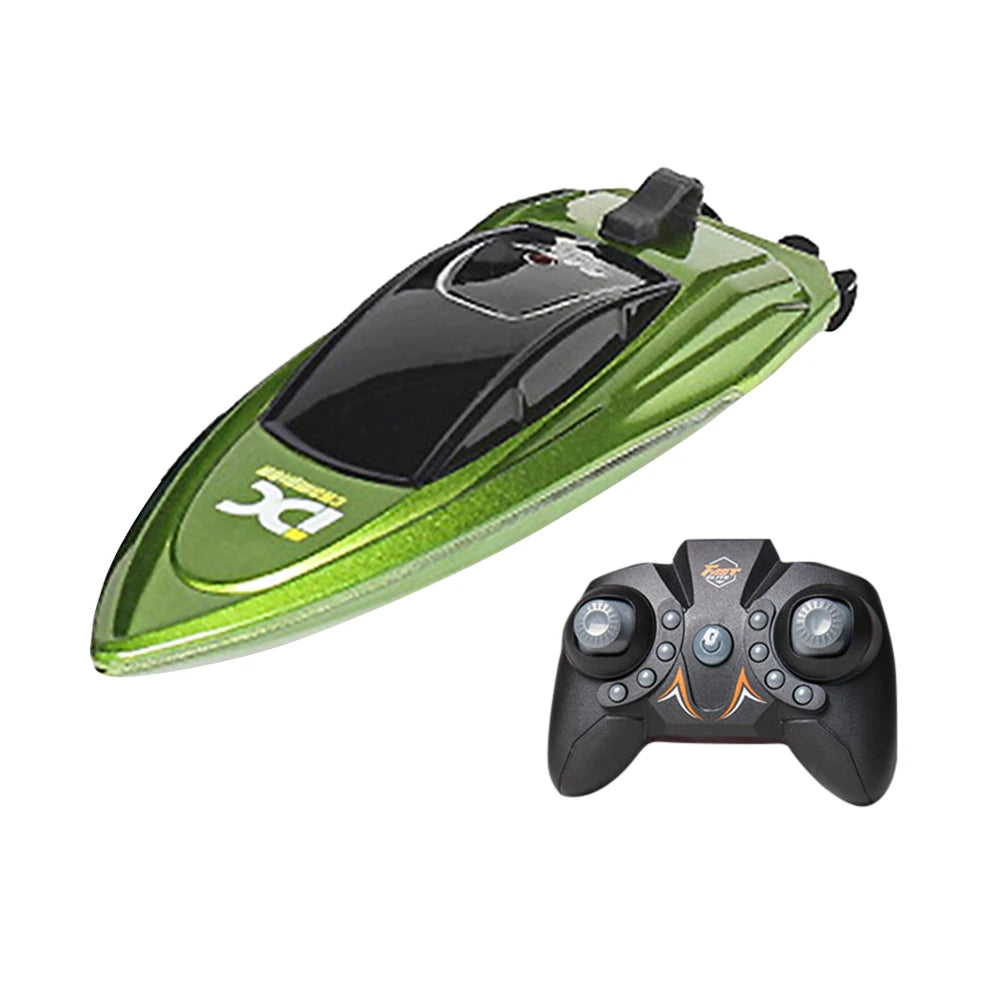 Waterproof 2.4GHz RC Boat High Speed Electric Ship Water Model with LED Lights Children Remote Control Ship Toy