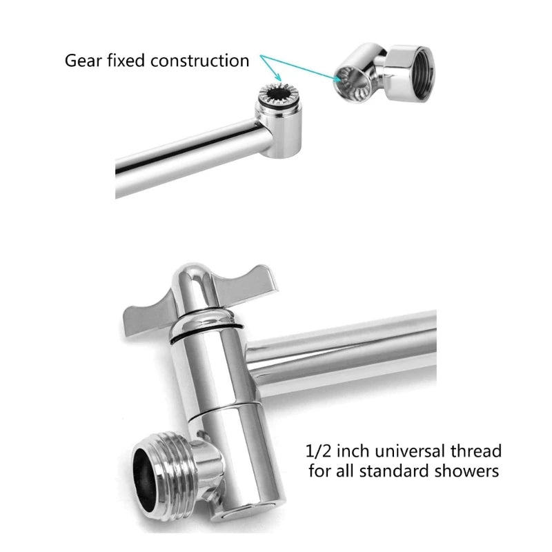 Industrial Shower Head Rod Adjustment Shower Arm Shower Head Stand Practical Shower Head Mount for Easy Installation