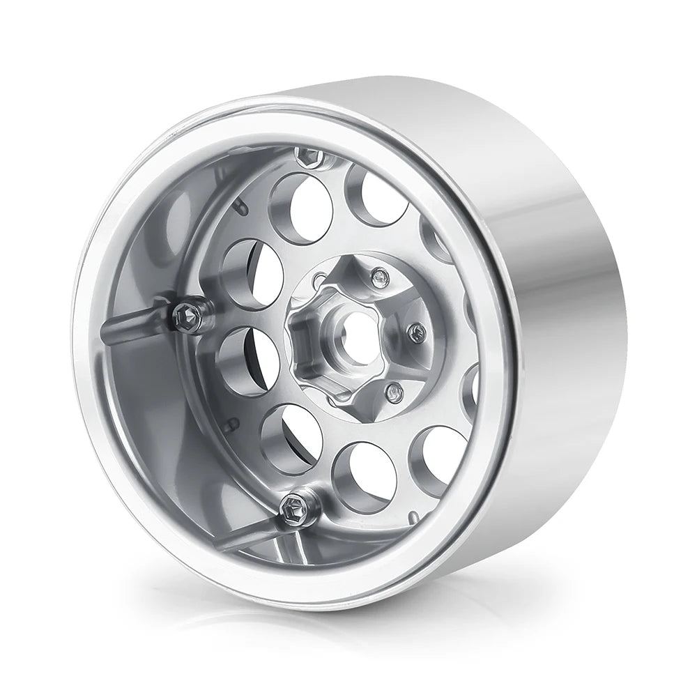 YEAHRUN 2/4pcs Metal Beadlock 2.2 inch Wheel Rims Hubs for Axial Wraith 90048 RR10 TRX-4 1/10 RC Crawler Car Upgrade Parts