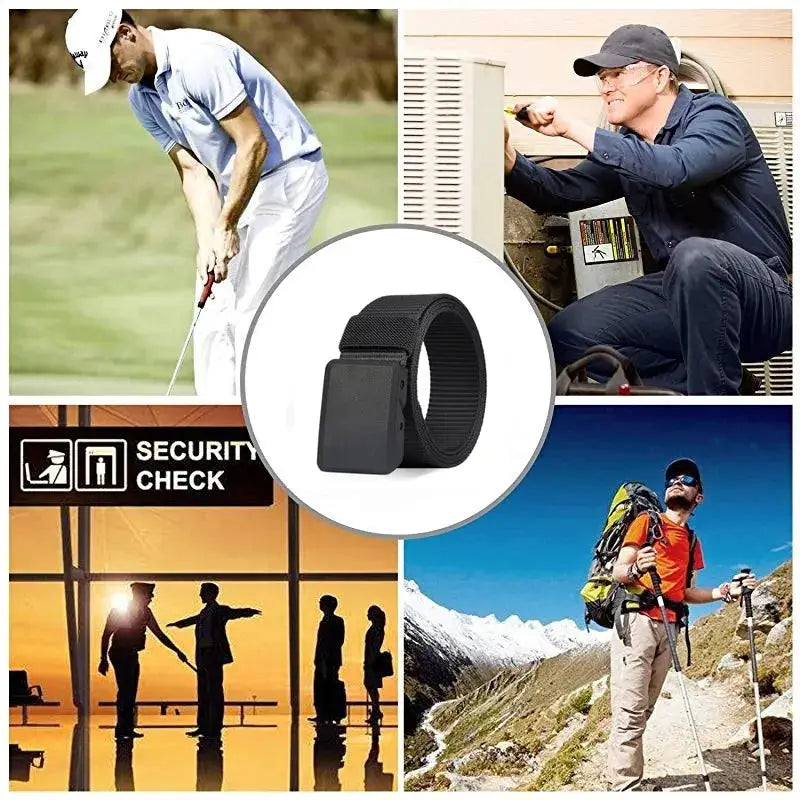 2PC Military Automatic Buckle Nylon Belt Outdoor Hunting