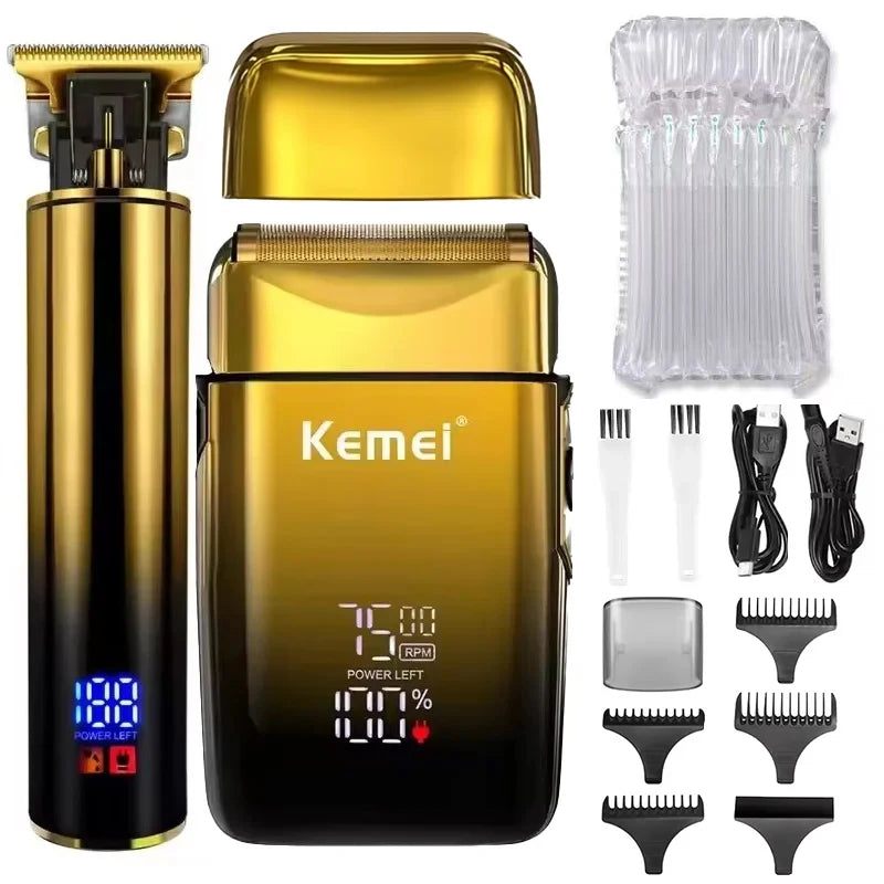 Kemei 2in1 Combo Electric Shaver & Beard Hair Trimmer For Men