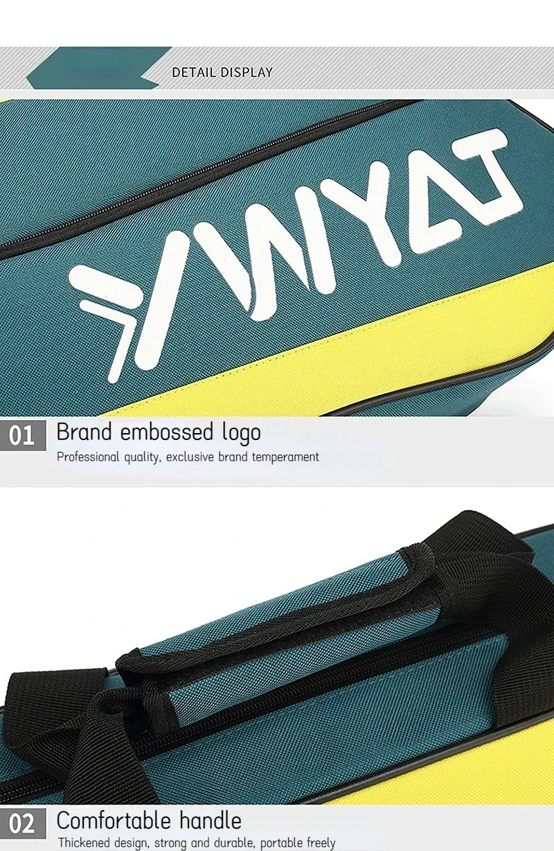 YWYAT Sports Bag Badminton Bag Single Shoulder 3 Rackets Backpack Tennis Badminton Racket Bag Thickened Nylon Beach Tennis Bag