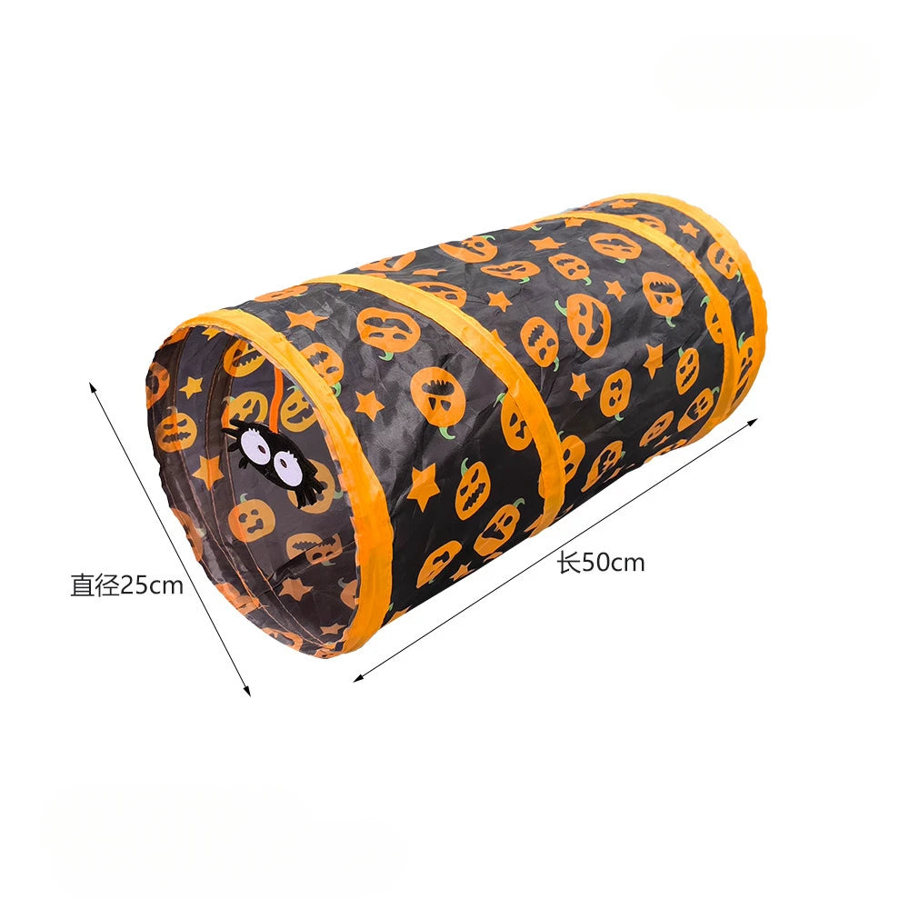 Foldable Rainbow Cat Tunnel Interactive Cat Toy Collapsible Play Tube for Kittens Durable Portable Pet Exercise Cubes