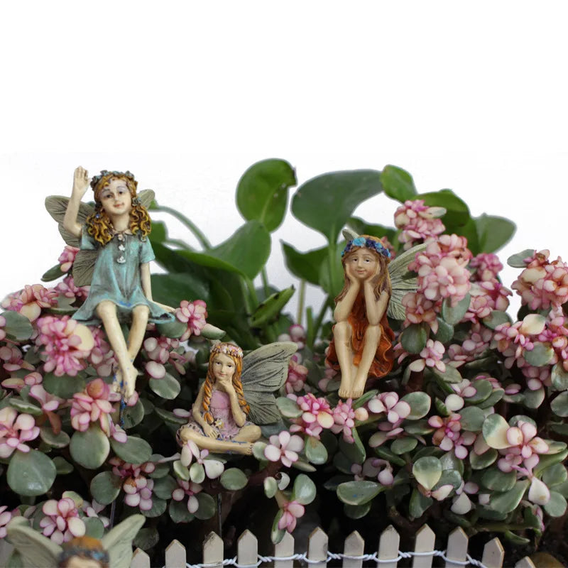 Fairy Garden - 6pcs Miniature Fairies Figurines Accessories for Outdoor Decor