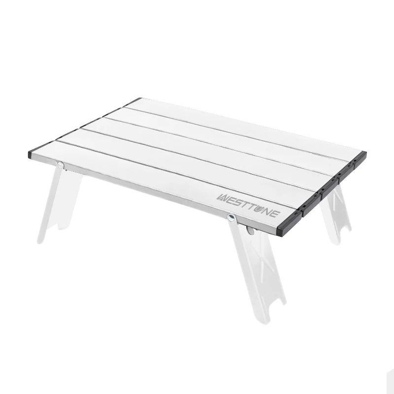 WESTTUNE Mini Camping Table Ultralight Portable Aluminum Alloy Outdoor Table Roll-Up Folding Table for Backpacking Picnic BBQ
