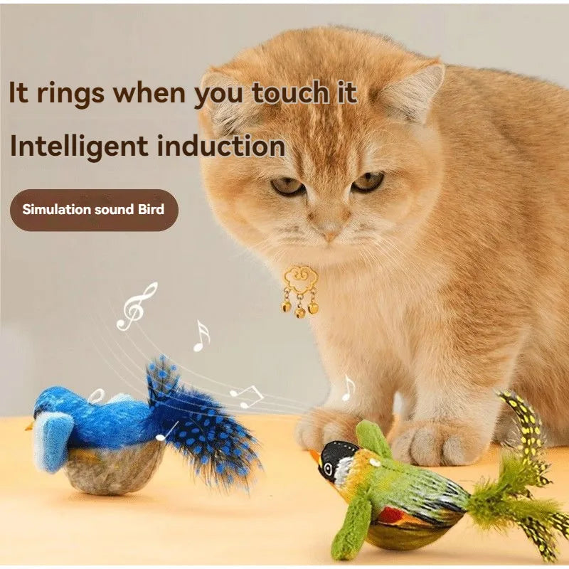 1 Pc Cat Toys For Indoor Cats Interactive Cat Toy Realistic Bird Sound Cat Toy Plush Cat Toy Catnip Cat Toy for Cats Kitten Toy