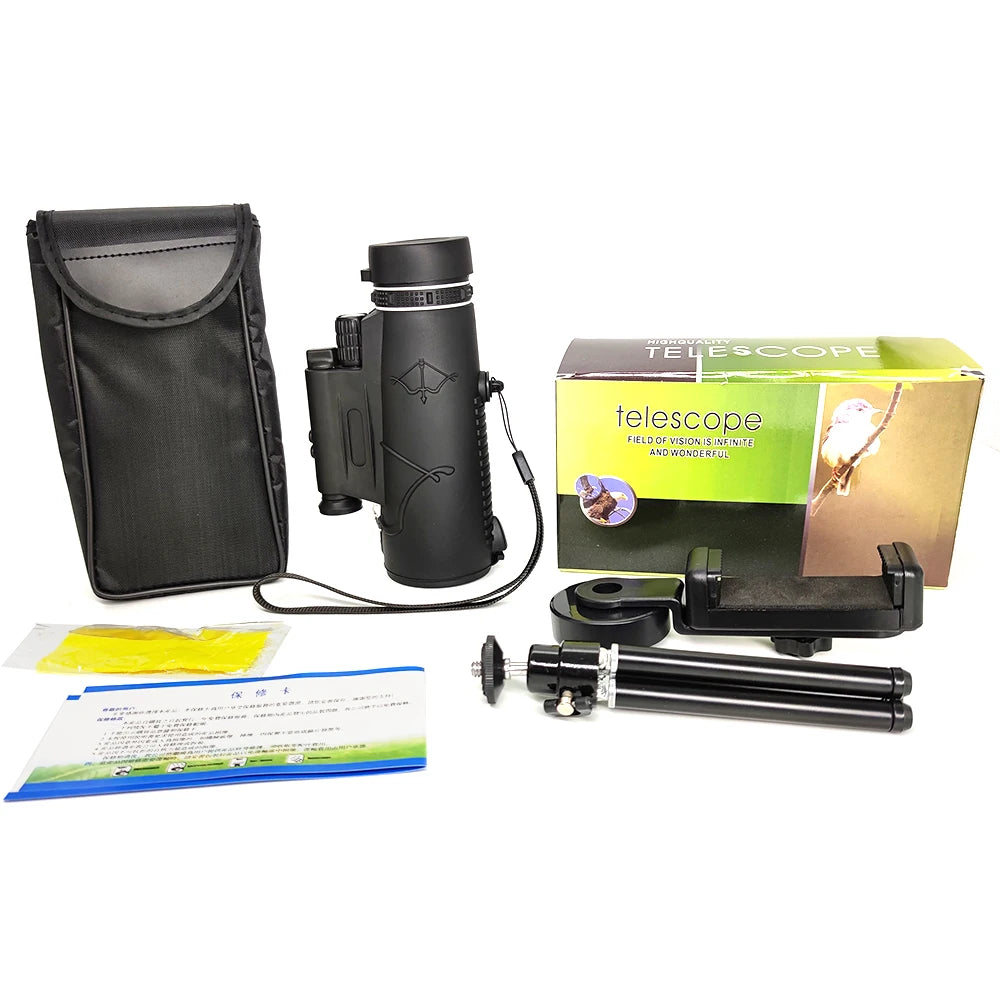 12x50 /10x42 BAK4 Prism & FMC Monocular Telescope for Cruise Bird Watching Hunting Shooting Camping Hiking Boat Spy