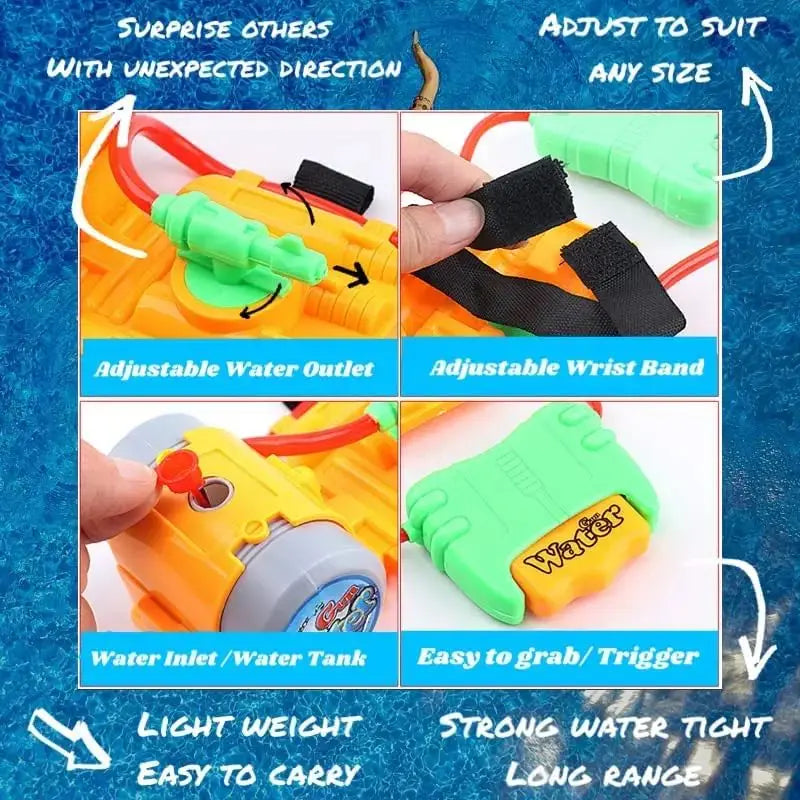 Wrist Squirt Water Guns Toy for Fighting Game In Swimming Pool Beach Outdoor Summer Water Guns for Boy and Girl Ages 3 Years+