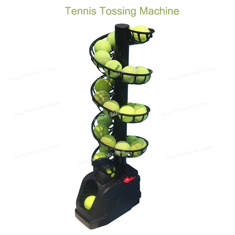 Tennis Tossing Machine Self-help Single Practice Catcher Multi-ball Training Assist Portable Tennis Tossing Machine