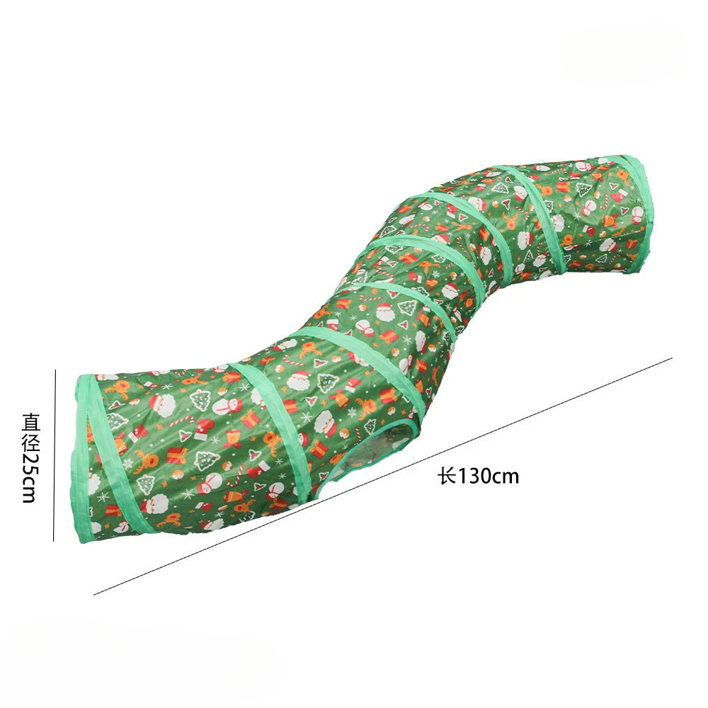 Foldable Rainbow Cat Tunnel Interactive Cat Toy Collapsible Play Tube for Kittens Durable Portable Pet Exercise Cubes