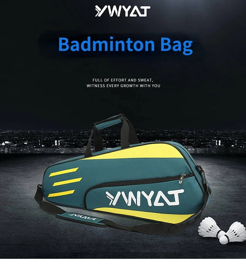 YWYAT Sports Bag Badminton Bag Single Shoulder 3 Rackets Backpack Tennis Badminton Racket Bag Thickened Nylon Beach Tennis Bag