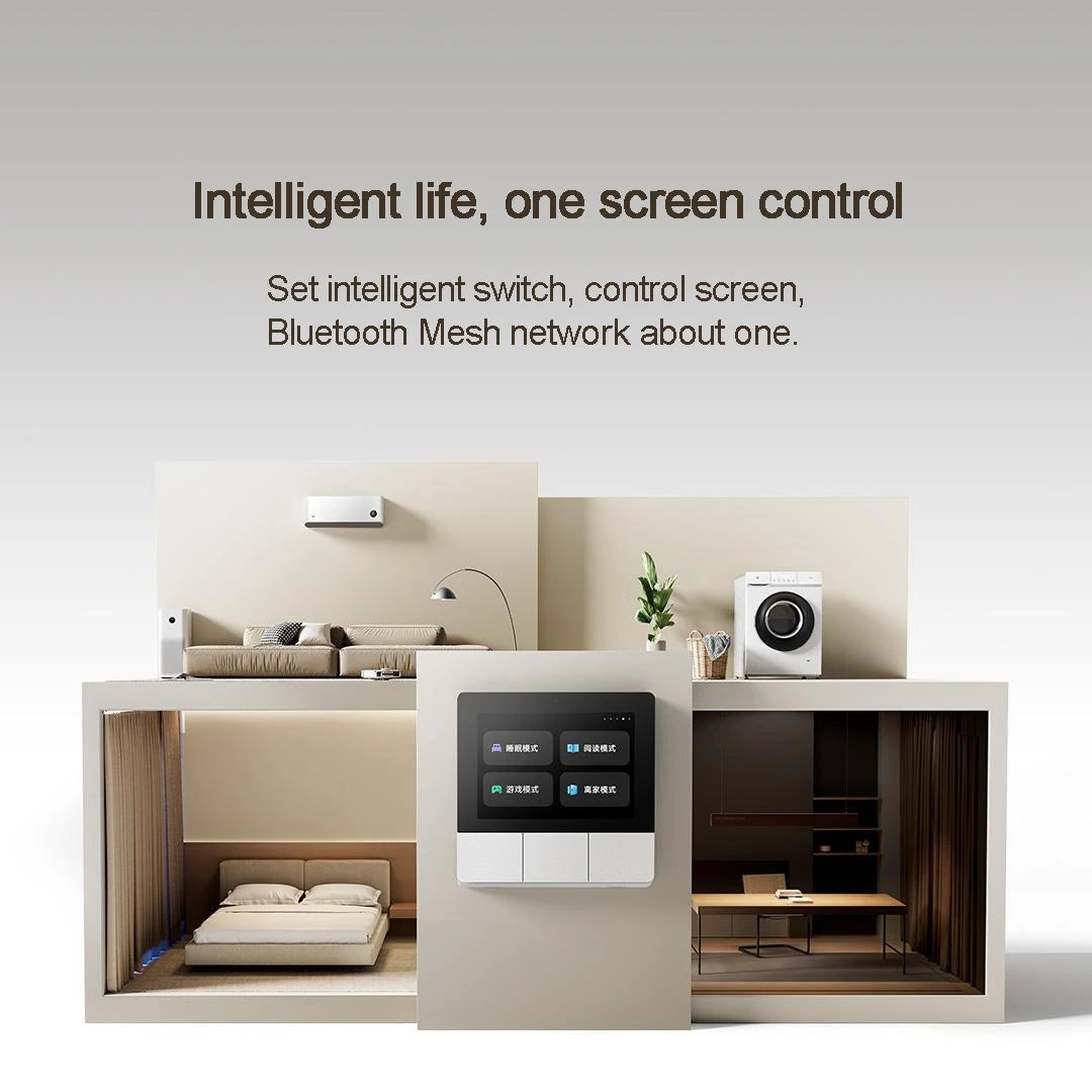 Xiaomi Smart Home Panel 3.23" Touch Screen Switch Central Control Screen Built in Bluetooth Mesh Gateway Works with Mihome App