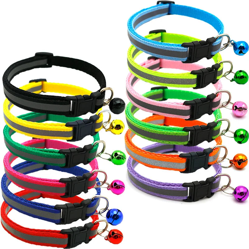 Reflective Dog/Cat Collar with Bell