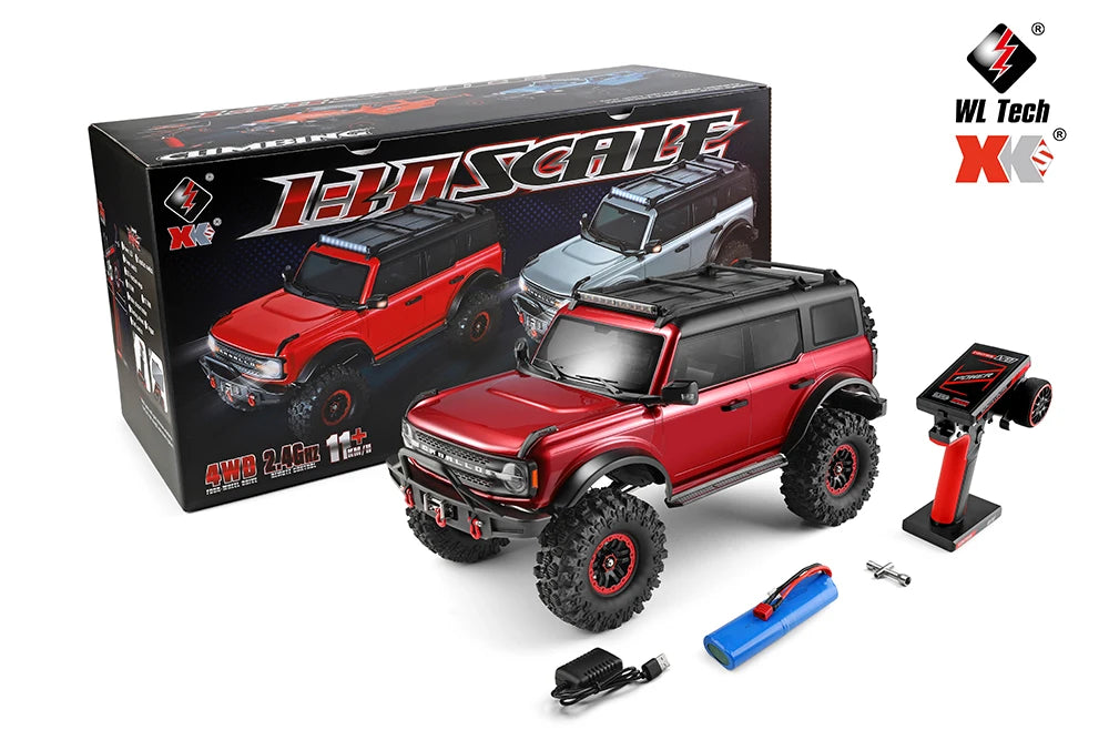 WLtoys 104020 1/10 Professional RC Car Off Road 4x4 2.4G 4WD Remote Control Cars 45 Minutes Working Time Climbing Car Adult Toy