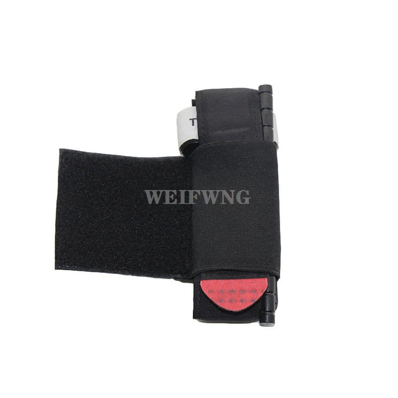 Tactical Elastic Tourniquet Holder EDC Pouch Plate Carrier Chest Rig Vest Belt Carry Survival Tool Bag Secure Storage Holder
