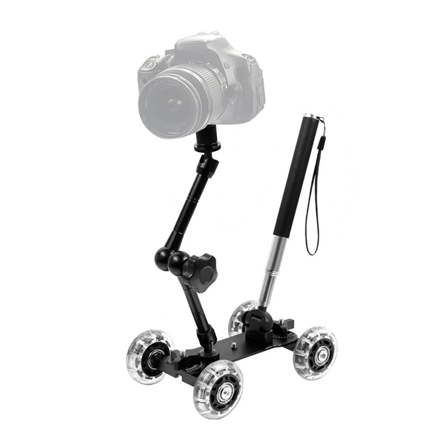 Camera Table Slider Dolly Desktop Mini Video Car Stabilizer For DSLR Camera Desktop Directional Pulley Shooting Car
