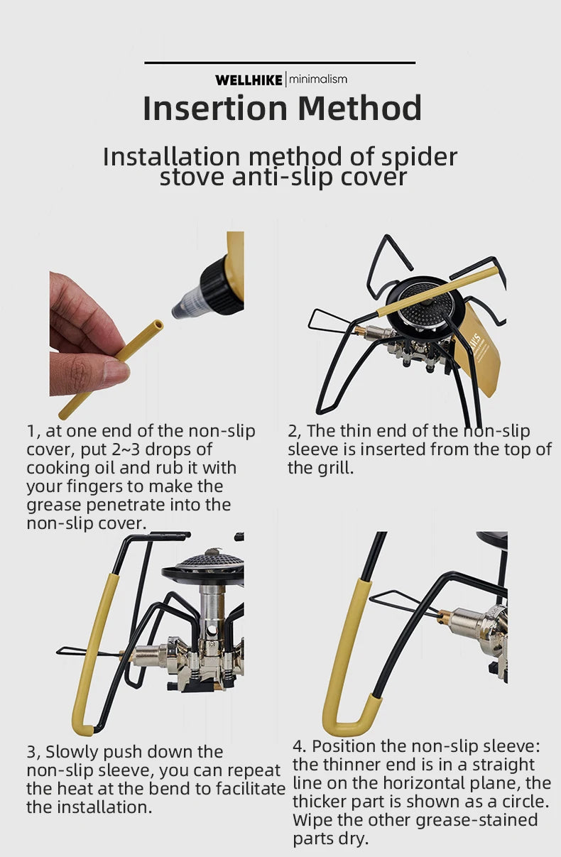 WELLHIKE New SWS Lightweight Outdoor Stove Spider Stove Folding mini Cassette Stove Camping Tableware BBQ Outdoor Tabletop Stove