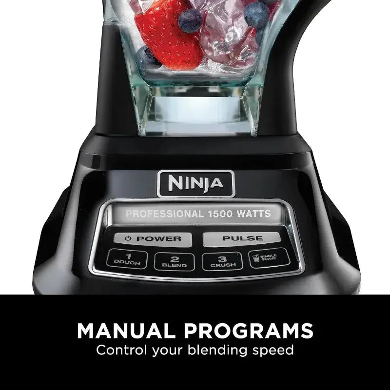 Ninja BL770 Mega Kitchen System, 1500W, 4 Functions for Smoothies, Processing, Dough,Drinks & More, with 72-oz.* Blender Pitcher