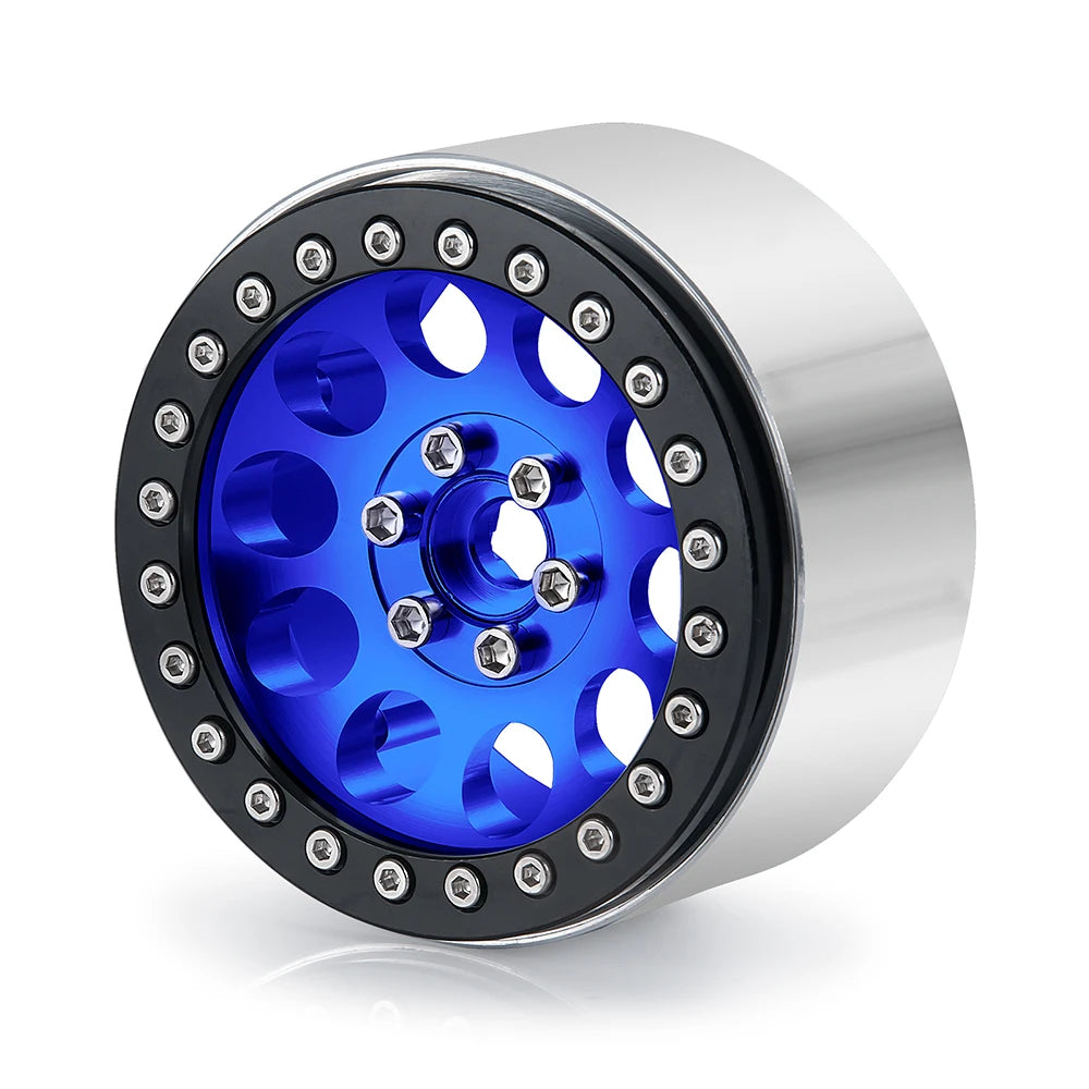 YEAHRUN 2/4pcs Metal Beadlock 2.2 inch Wheel Rims Hubs for Axial Wraith 90048 RR10 TRX-4 1/10 RC Crawler Car Upgrade Parts