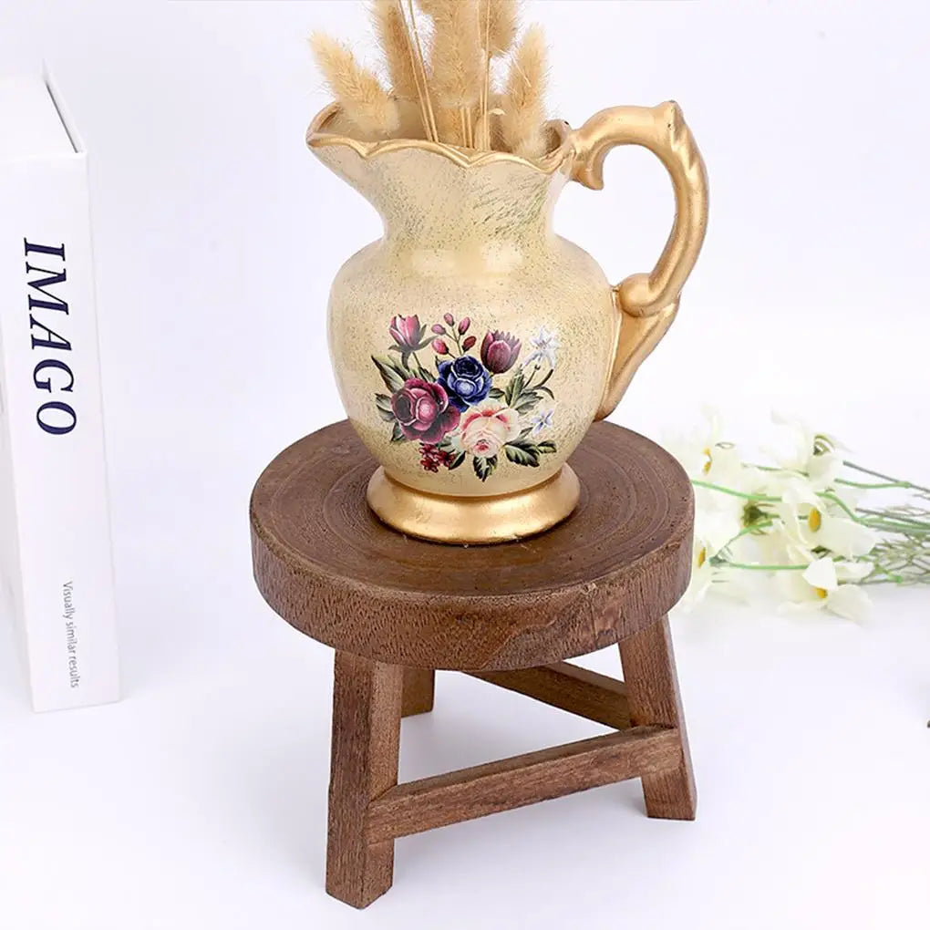 Wood Low Stools Small Bench Plant Stand Indoor Outdoor er Pot Holder Shelf Modern for Entryway Garden Decoration